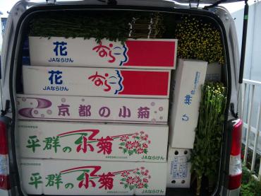 車にパンパン｜「ポピー」　（京都府八幡市の花キューピット加盟店 花屋）のブログ