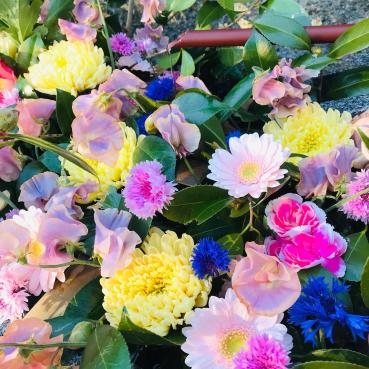 今週の飛行神社の花手水｜「ポピー」　（京都府八幡市の花キューピット加盟店 花屋）のブログ