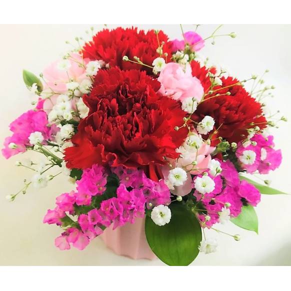 母の日用カーネーション赤のアレンジメント